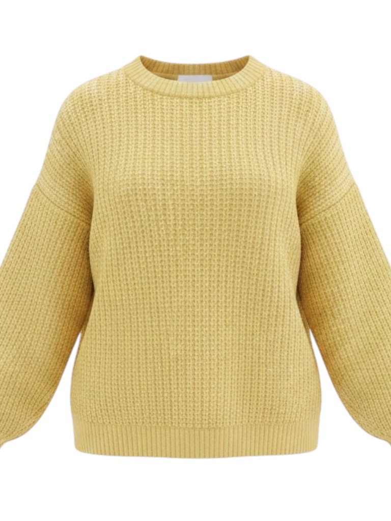 Peserico Pale Yellow Alpaca And Wool Knit Pullover Sweater